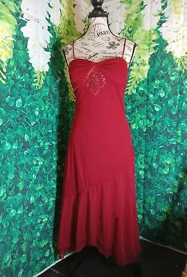 B Smart Red Dress Size 11 To 12 Prom Mardi Gras Dress Wedding  • $10