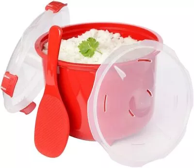 Microwave Rice Cooker | 2.6 L | Dishwasher Safe Small Rice Cooker | BPA-Free |  • £13.45