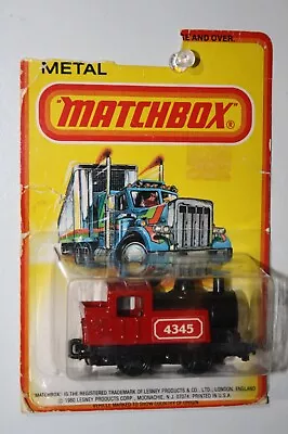 Vintage 1980 Lesney Matchbox #43 Locomotive Train Engine Red Sealed On Card • $9.99