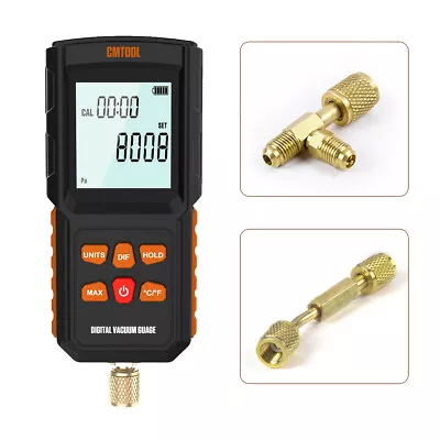 $98.99 • Buy Digital Micron Manometer Air Pressure Gauge HVAC Gas Tester Meter LCD Display
