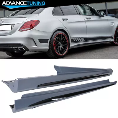 Fits 15-18 Mercedes-Benz W205 C-Class C63 AMG Style Side Skirts Rocker Panel PP • $229.99