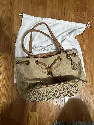 Michael Kors Satchel - Tan - Leather - Dust Bag - Excellent Condition • $64.99