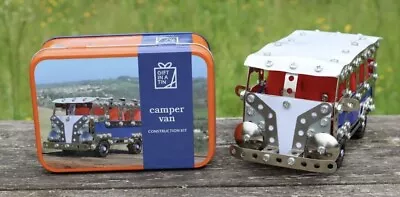 Camper Van Metal Construction Kit Gift In A Tin Apples To Pears Like Meccano NEW • £9.99