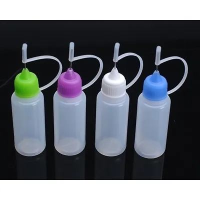 15ml STEEL NEEDLE TIP DROPPER BOTTLES 5x  | All Liquids US SELLER! • $5