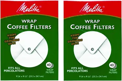 Melitta White Wrap Around Coffee Filter For Percolator (Pack Of 2) • $12.58