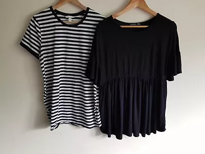 H&M Mama Size L And BooHoo Size 12 Maternity Top Bundle (2 Items) • £8