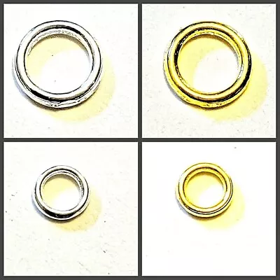 50 X Gold Silver Pl CLOSED Jump Rings 2 Sizes Jewellery Craft Findings Z • $2.80