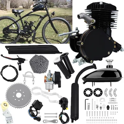 $112.98 • Buy 2 Stroke 80cc Engine Motor  Full Set Kit Petrol Gas Motorized Bicycle Bike