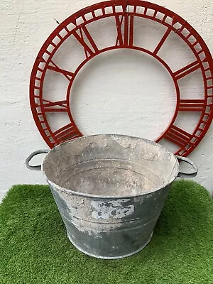 Large Vintage Galvanised Flower Planter/Bucket GT52 • £24