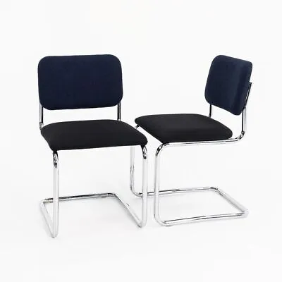 2019 Marcel Breuer For Knoll Cesca Armless Side Chair In Blue And Black 7x Avail • £364.92