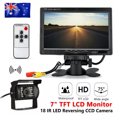 7'' LCD Car Rear View Monitor Kit Reversing Reverse Camera Backup Night Vision • $50.95