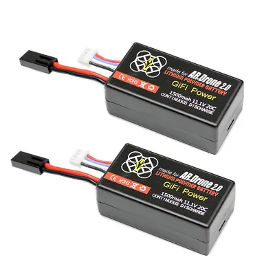 Non-OEM LiPo Battery For PARROT AR.DRONE 2.0 & 1.0 Quad 1500mAh 11.1V 20C (2PC) • $92.26