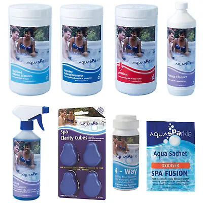 Aqua Sparkle Range Hot Tub Chemicals Disinfectant Sanitisers Balancers Cleaners • £14.95