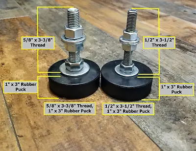 Rubber Leveling Feet Anti-Vibration Non-Slip Machine Workbench 3  Pad 1/2  5/8  • $599