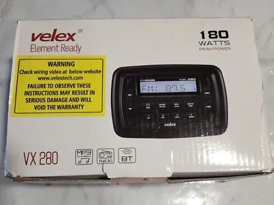 Velex VX280 Powersport Marine Stereo Radio AM FM Tuner Stereo 4 X 45W Bluetooth • $99.99