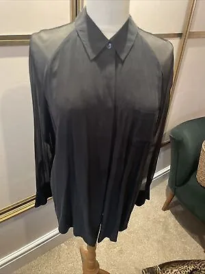 £50 • Buy Equipment Black Silk Shirt Size Large RRP £250