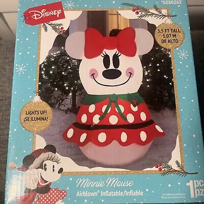 Disney Minnie Mouse Christmas Holiday Snowgirl Airblown Inflatable 3.5 FT Gemmy • $35