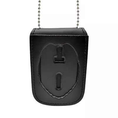 $25 • Buy Police Fireman 3  Eagle Top Neck Badge Holder ID Case Police Fireman B296 S155