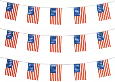 USA Flags American Small String Mini Flag Pennant Banner Decorations • $13.19