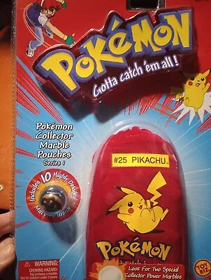 Pokemon Collector Marble Pouch: Pikachu Red Bag New • $18.20