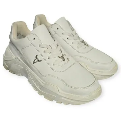 Windsor Smith Carte White Leather Womens Sneakers 32336 Size 10 Comfort Shoes • $34.28