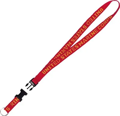 Red USMC Marine Corps Neck Strap Key Ring Holder Polyester Neck Lanyard 32  • $8.99