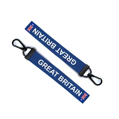 Great Britain Key Chain Keyring Luggage Tag Zipper Pull British Union Jack UK • £4.69