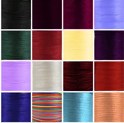 10x Yards Macrame Rattail 3mm Shamballa Cord - Pick Your Colour • £2.99