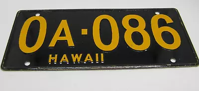 Vintage  Bicycle State Metal License Plate Hawaii 0A-086   #LP-25 • $12.50