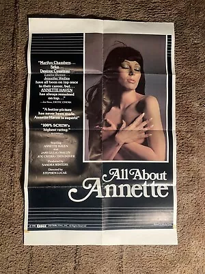 All About Annette Haven Orig Movie Poster Sexploitation  • $175