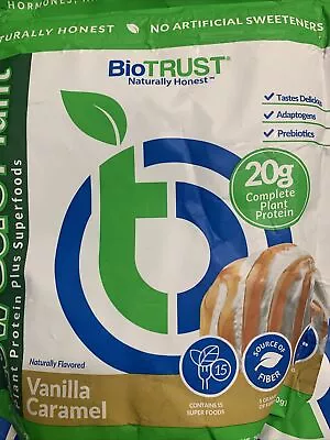 BioTrust Low Carb Plant Protein Powder + Superfoods Vanilla Caramel 20.1oz  570g • $23.99