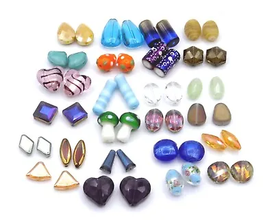 $15 • Buy 25 Pairs /50 Matching Glass Beads 14-26mm Med Assorted Mix Good Quality Earrings