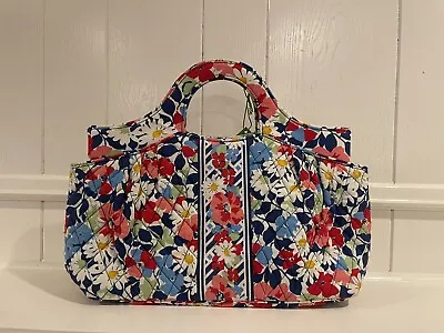 NEW VERA BRADLEY Abby Summer Cottage Floral Handbag Blue White 16x12x3.5” • $40