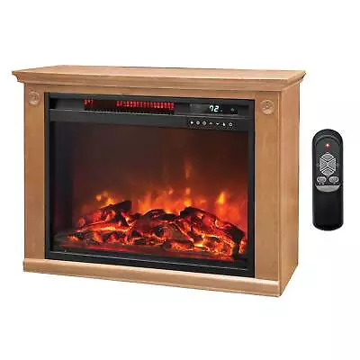 LifeSmart 1500 W Portable Electric Infrared Quartz Fireplace Heater (Open Box) • $215.59