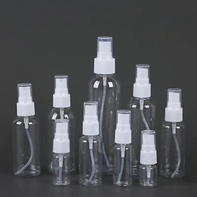 £3.39 • Buy 5-200ml Transparent Spray Bottle Plastic Refillable Small Travel Mist Empty Mini