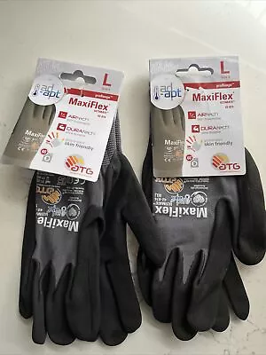 MaxiFlex 42874 Ultimate Airtech Work Hand Gloves - Black/Grey • £9