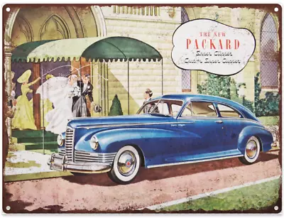 1940 Packard Super Clipper Custom Mancave Metal Sign Repro 9x12  60295 • $24.95