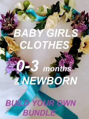 Baby Girl Clothes BUILD YOUR OWN BUNDLE 0-3 Months & Newborn • £1.70