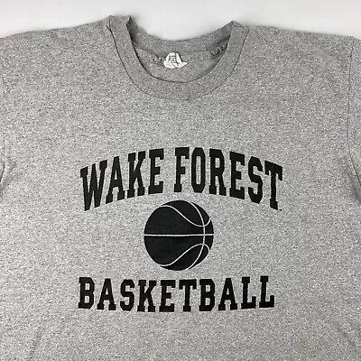 VTG 90s Wake Forest Demon Deacons Basketball T-Shirt XL X-Large Single Stitch • $29.88