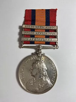 Queens South Africa Medal  Boer War 3 Clasps F.J.Joubert • £110