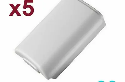Xbox 360 Controller Battery Back Cover Case Shell - White 5 Pack • £12.45