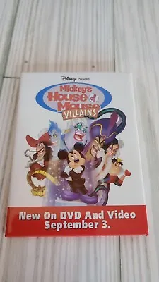 Mickey's House Of Mouse Villain's Coming To DVD Promotional Pin Approx. 3x2 Inc • $3.99