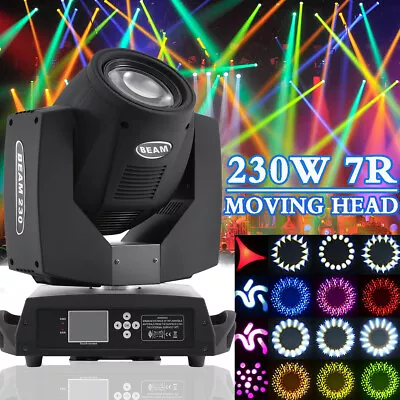 230W 7R Zoom Moving Head Light 16Prism Rainbow Beam Sharpy Strobe Stage Light • $219.44