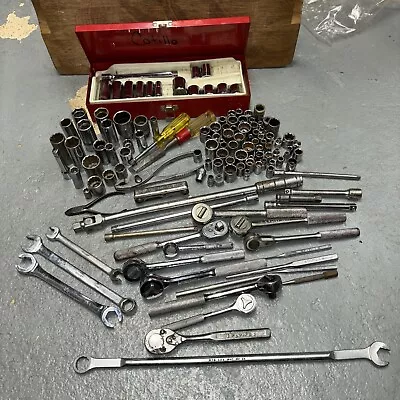 Large LOT Of Vintage Tools Sockets Ratchets Wrenches Craftsman Snap On MAC S&K • $100