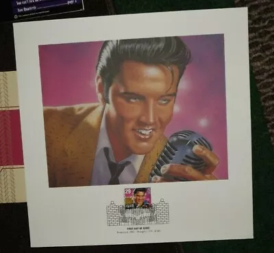 Elvis Presley Collection Commemorative Album Stamps Ltd. Ed. Print 1st Day  • $15