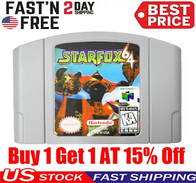 STAR FOX 64 Video Game Cartridge Console Card For Nintendo N64 US Version • $19.89