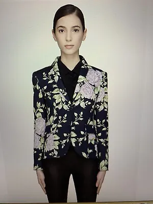 NWT Rag And Bone Navy Blue Floral Bailey Chintz Print Blazer Sz 4 • $170