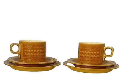 Hornsea Saffron Two Cups Two Saucers And Two SIde Plates • £15.49