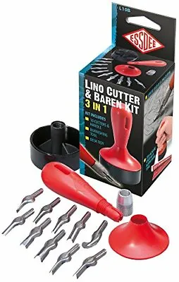 3 In 1 Lino Cutter And Baren Kit 10 Cutters Styles 1 To 10 Innovat FREE SHIPPIN • £8.78