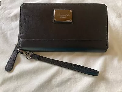 Kenneth Cole Black RFID Zip Around Clutch Wallet Removable Wristband  NWOB • £12.06